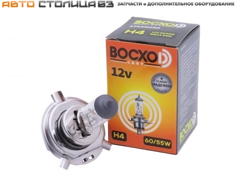 Автолампа галогеновая H4 12V 60/55W ВОСХОД