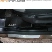 Накладки на ковролин порогов задние Lada XRAY