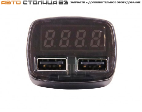 Устройство CAR CHARGER 4 в 1 (USB зарядка, вольтметр, амперметр, термометр)