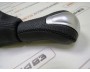 Ручка КПП Лада Гранта / Калина-2, Датсун, обшитая кожей (аналог, серебристая заглушка)