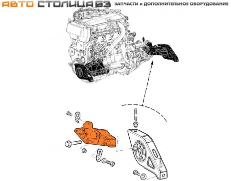 Кронштейн левой опоры двигателя Лада Гранта / Калина-2 для автомобилей с МКПП