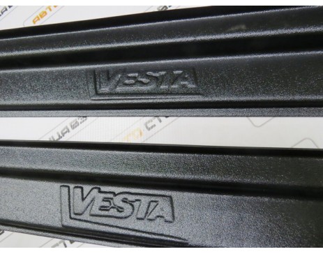 Накладка порога Vesta дверей с надписью (пластик) г. Тольятти