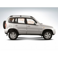 Накладки стоек дверей Chevrolet Niva Эконом (Алмазная крошка)