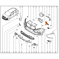 Решетка-щиток бампера переднего нижняя левая Lada XRAY