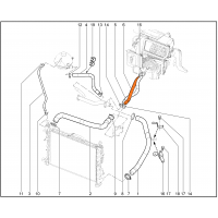 Шланг подводящий отопителя Лада Веста (двигатели ВАЗ 21129, 21179)