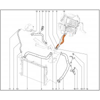 Шланг отводящий отопителя Лада Веста (двигатели ВАЗ 21129, 21179)