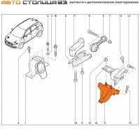 Кронштейн левой опоры подвески двигателя Lada XRAY / Ларгус (двигатели ВАЗ)