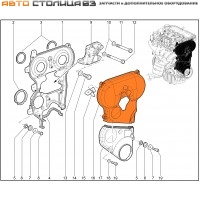 Крышка защитная зубчатого ремня верхняя Лада Веста / Ларгус / XRAY с двигателем 1,6л ВАЗ 21129