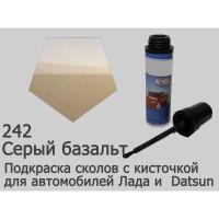 Автоэмаль для подкраски сколов с кисточкой, 12мл, цвет 242 Серый базальт