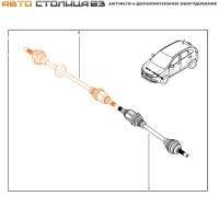 Привод правого переднего колеса в сборе Lada XRAY (дв. 1,8л 21179 КПП JR5) оригинал