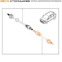 Привод левого переднего колеса в сборе Lada XRAY (дв. 1,8л 21179 КПП JR5) оригинал