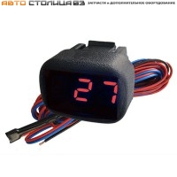 Индикатор напряжения и температуры ИНТ-12 Лада Калина / Chevrolet Niva / Niva Travel / ВАЗ 2113-2115 красный АПЭЛ