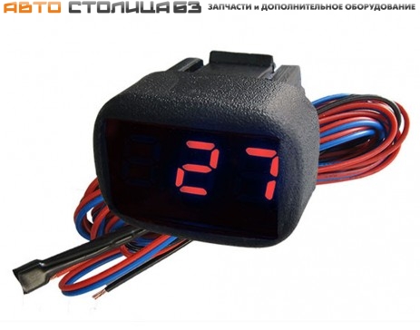 Индикатор напряжения и температуры ИНТ-12 Лада Калина / Chevrolet Niva / Niva Travel / ВАЗ 2113-2115 красный АПЭЛ