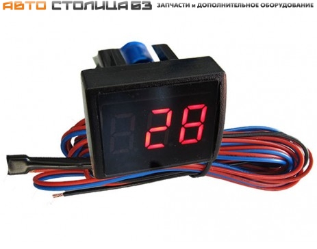 Индикатор напряжения и температуры ИНТ-12 Лада Гранта / Калина-2 / Приора / Датсун красный АПЭЛ