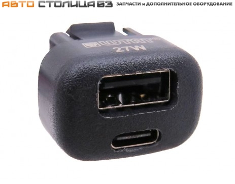 Зарядное устройство USB + TYPE-C Chevrolet Niva / Калина / Самара SHTAT быстрая зарядка 27W