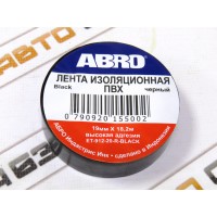 Изолента черная ПВХ 19 мм х18,2м ABRO