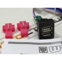 Зарядное устройство USB-2 Лада Гранта / Калина-2, Приора, Датсун (2 гнезда)